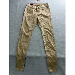 T&Y Fashion Jeans Womens 5/6 Khaki Denim Cotton Stretch Light Wash Skinny Leg